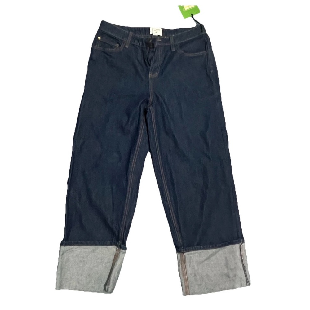 Women’s High Rise Straight Leg Wide Cuff Jeans Size 8 Kate Spade x Target NWT